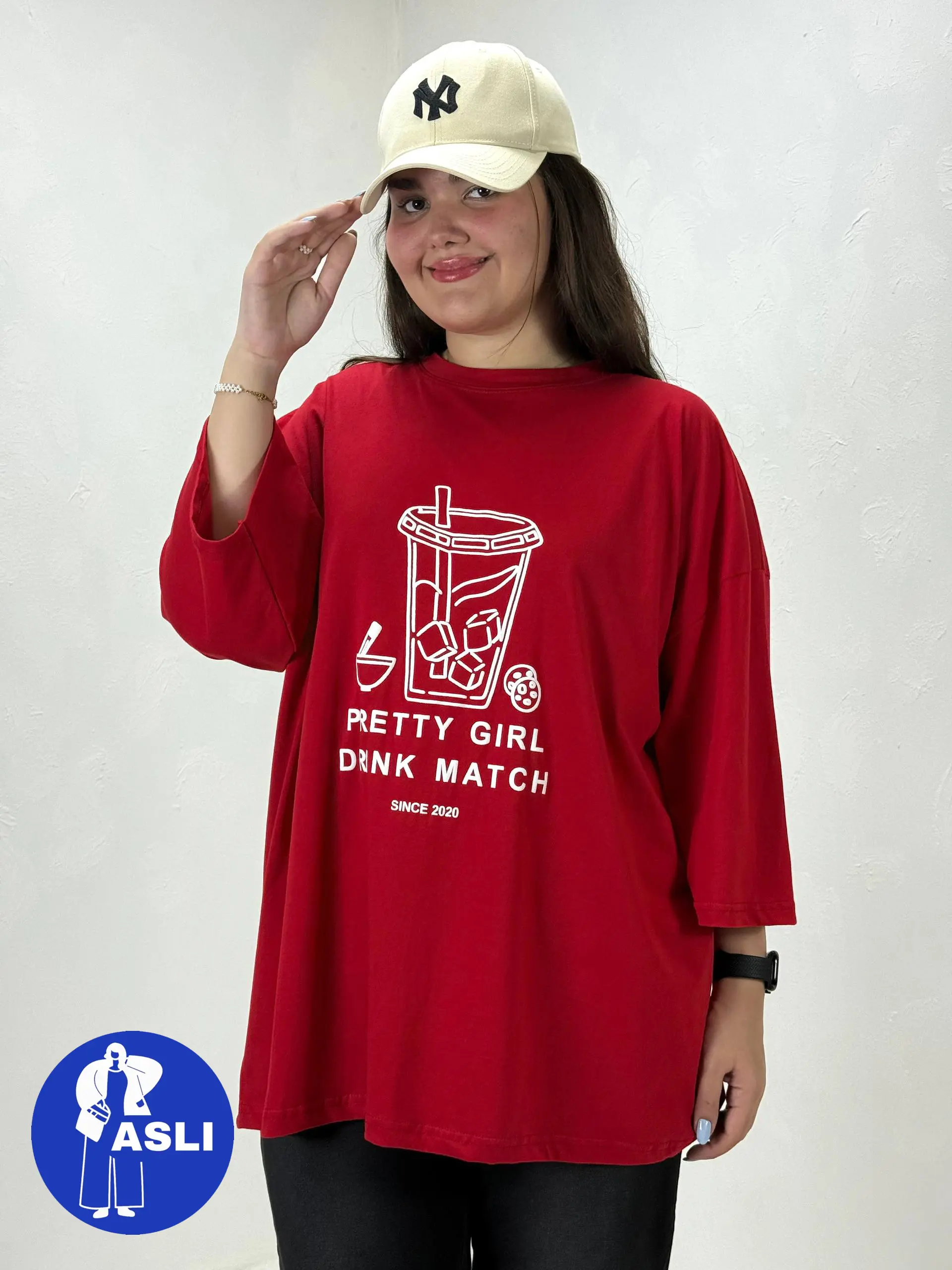 تیشرت سایز بزرگ pretty girl drink match